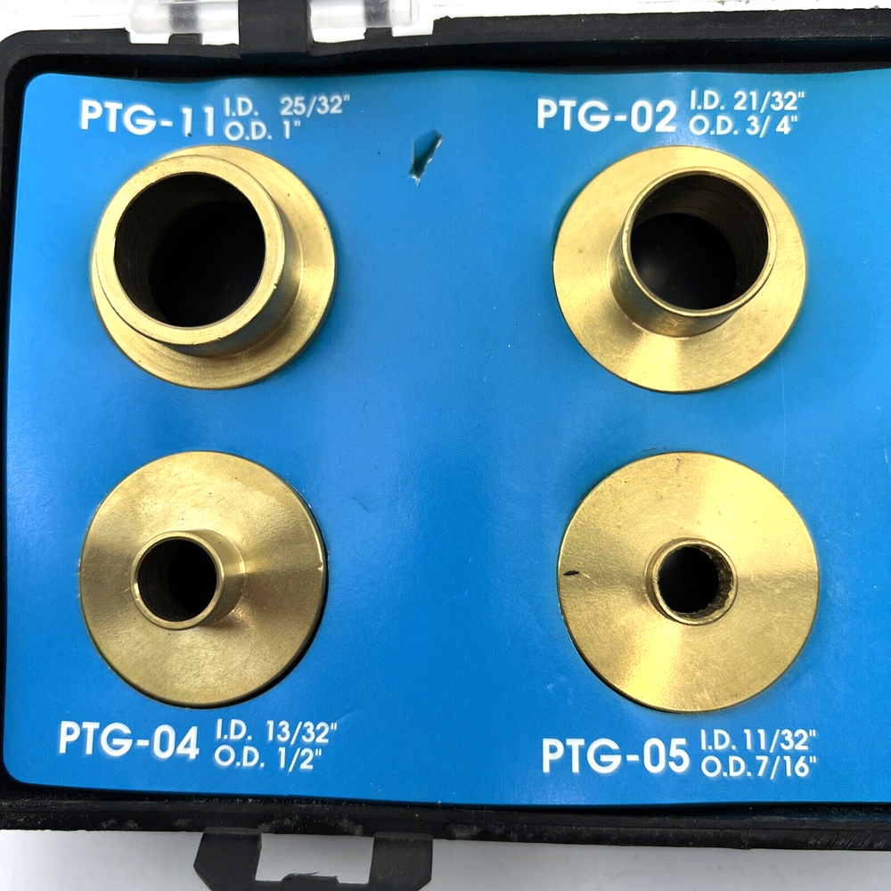 Router Template Guide Set, 8-Piece Solid Brass Guides w/ Carrying Case