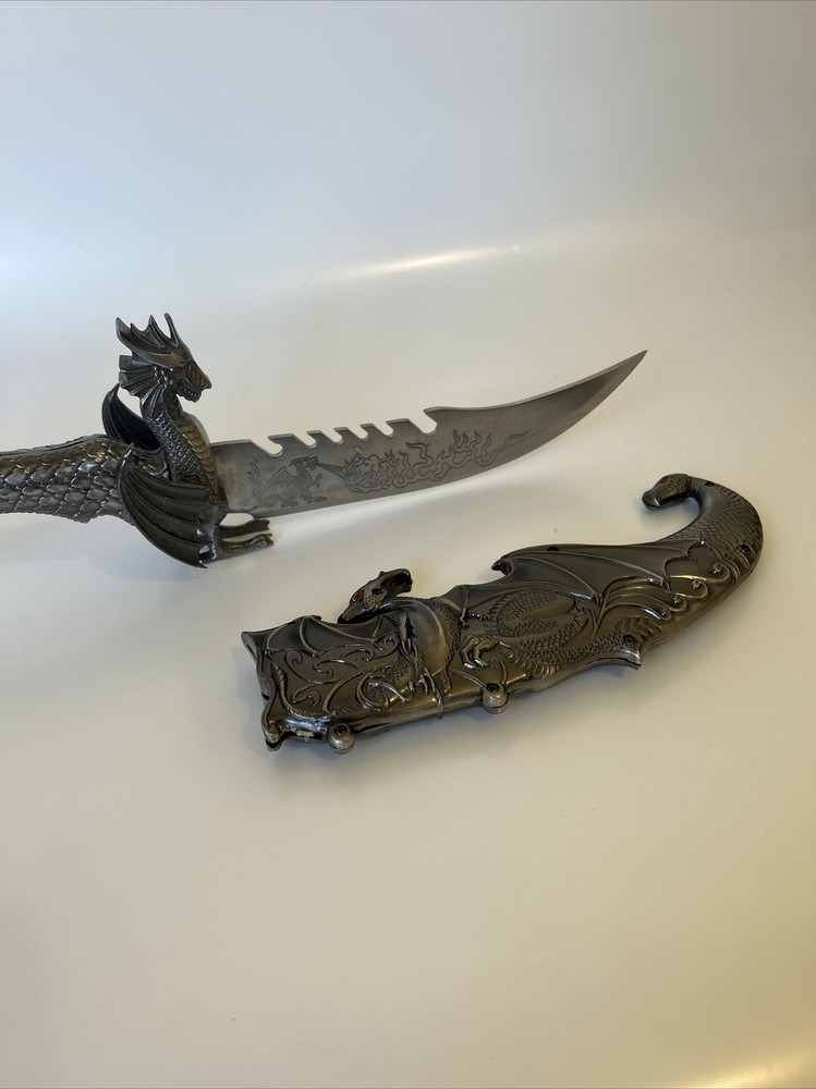 Silver Dragon Knife Dagger
