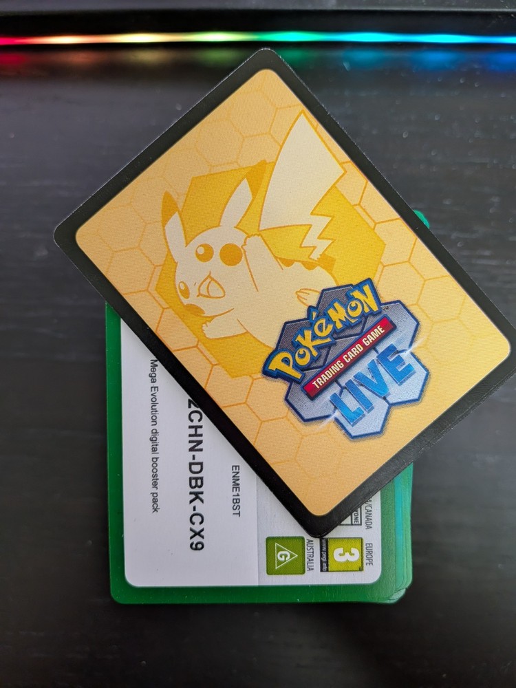Pokemon - Mega Evolution TCG Code Cards (sent via eBay message)