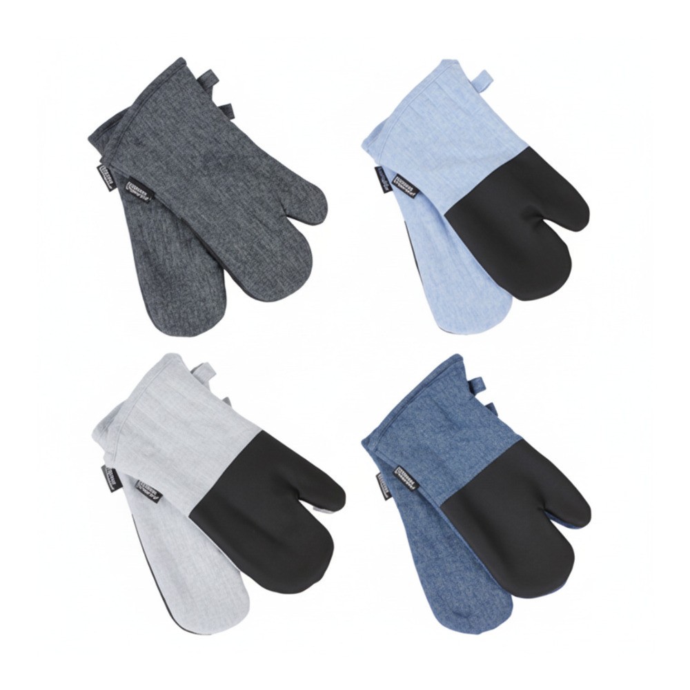 HDS Trading Oven Mitts Set Extra-Long Kitchen Gloves 2 Pack