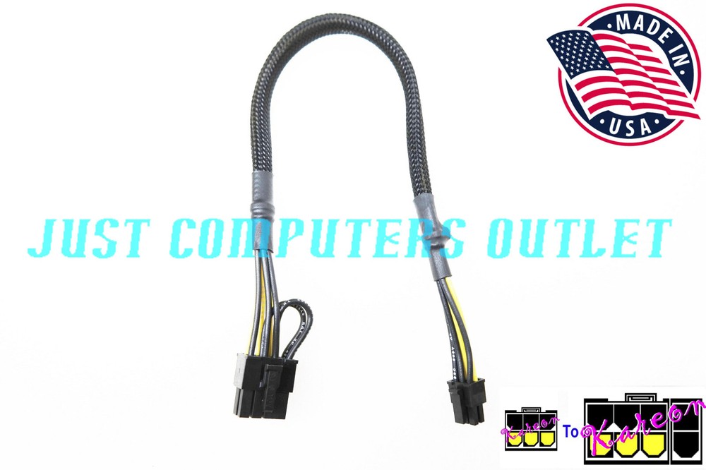 🔥 12" Mac Pro Mini 6-Pin to (6+2) Pin PCI-E GPU Power Cable