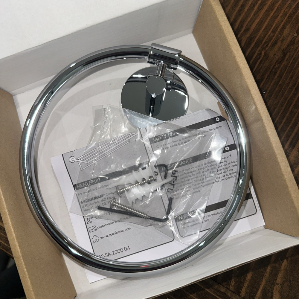 Speakman SA-2004 Neo Towel Ring Polished Chrome 6-Pack Damaged Packaging