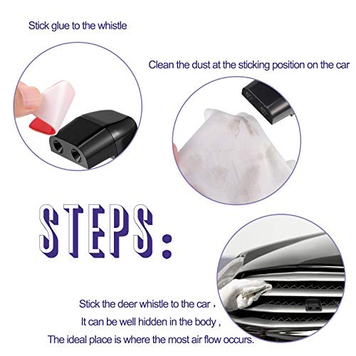 8 Pieces Car Deer Warning Whistle Devices Dual Construction Deer Warning
