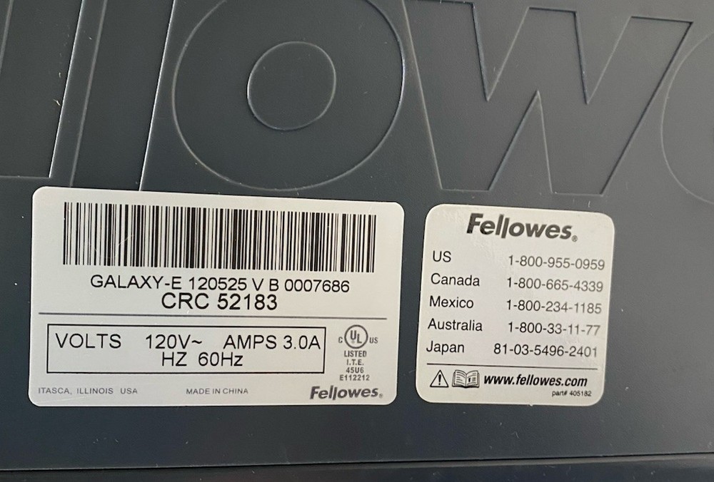 Fellowes Galaxy E-Wire E500 Professional Electric Comb Binding Machine CRC52183