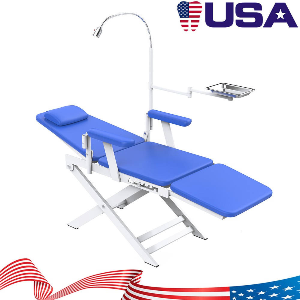 Portable Dental Folding Chair Simple Type Folding With Rechargeable LED Light