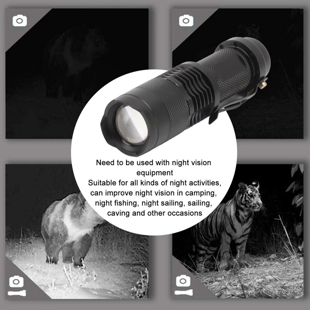 Zoomable Infrared Flashlight For Night Vision Camping