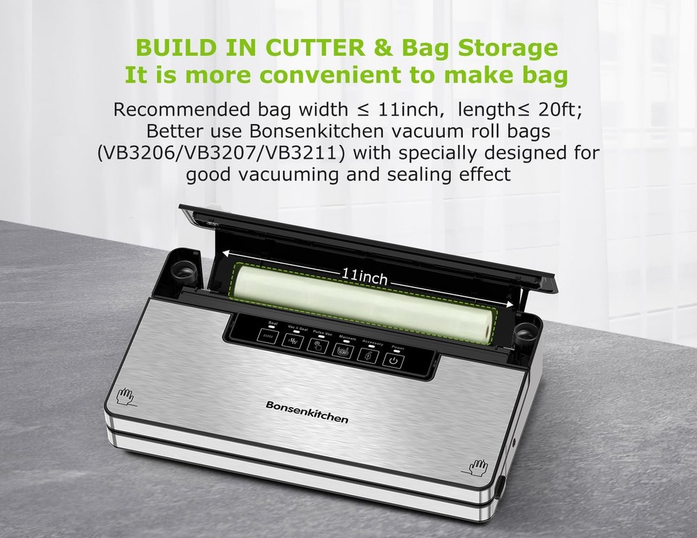 Commercial Vacuum Sealer Machine Multifunction Automatic Food Packaging with Bag