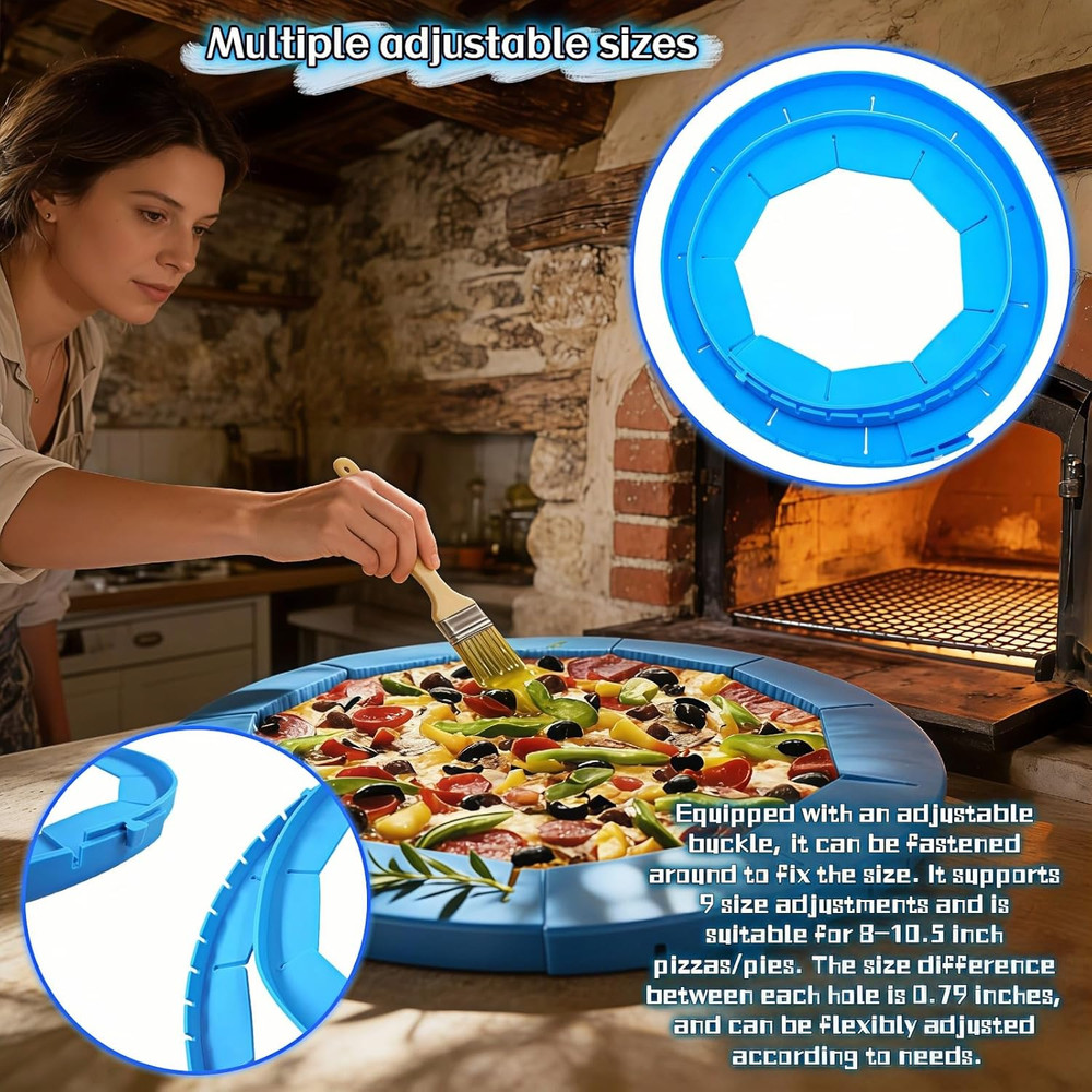 Adjustable Silicone Pie Crust Shield | 8.7-11.4" Reusable Baking Guard | Prevent