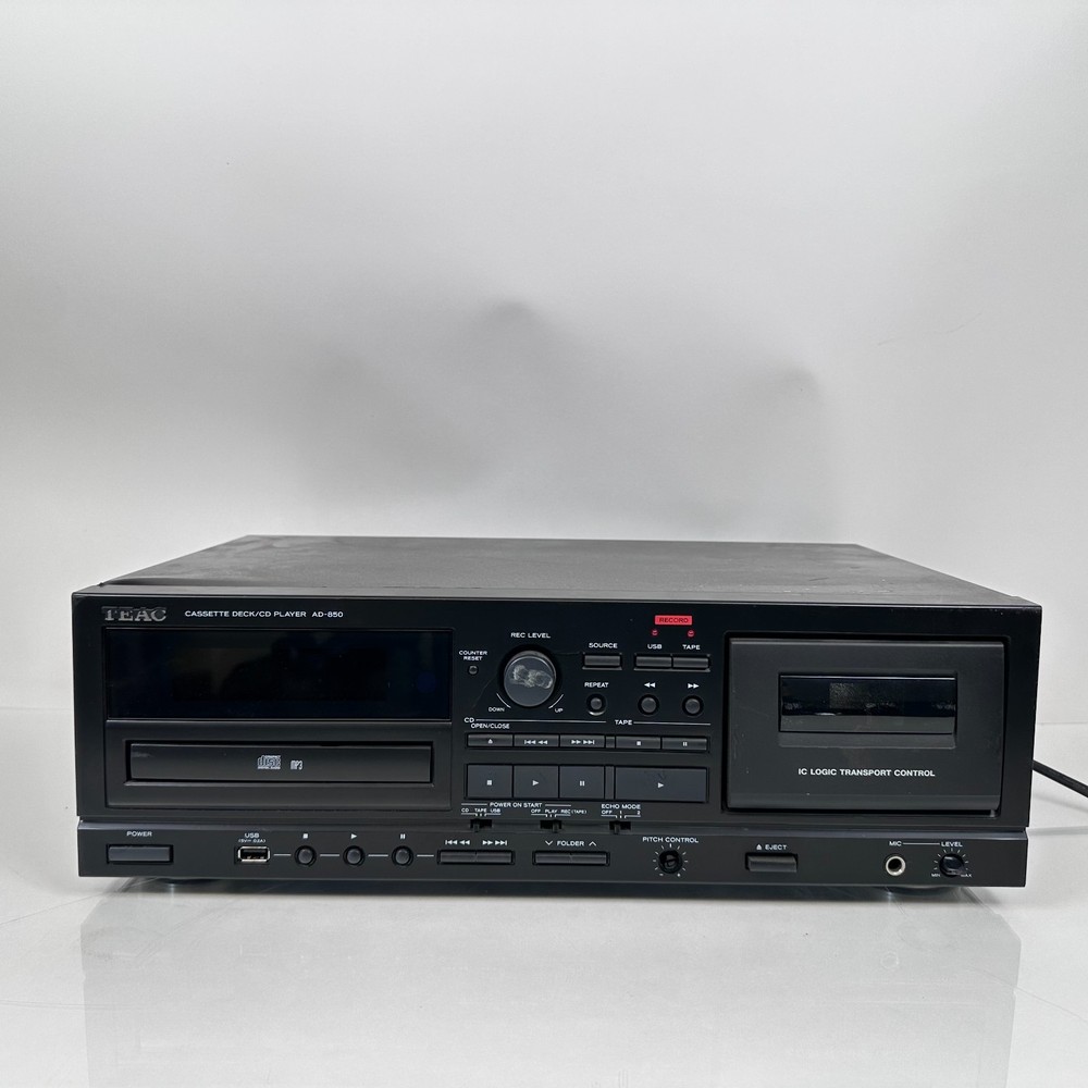 TEAC AD-850 Cassette Deck CD Player USB Memory Recording & Playing; AS-IS