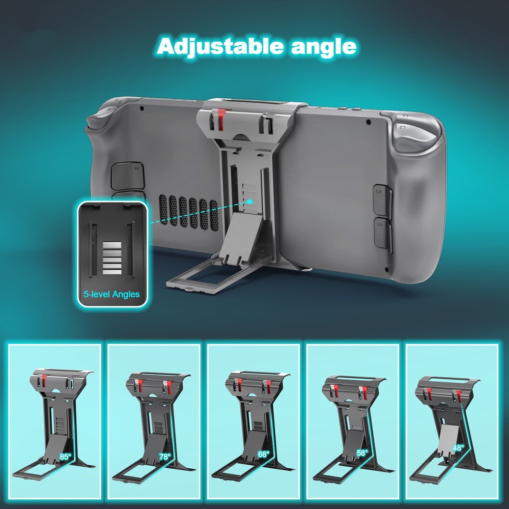 Foldable Console Desktop Back Holder Wall-Mounted Storage Bracket For Steam Deck