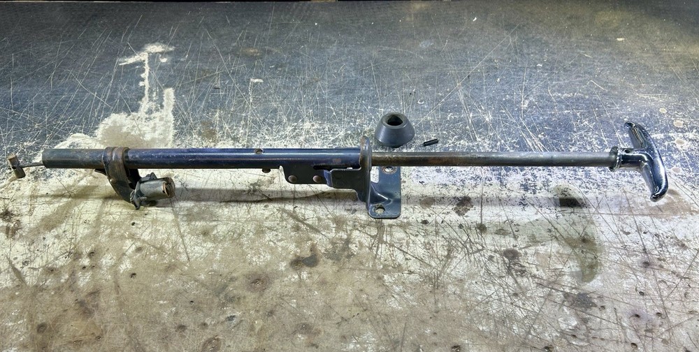 1955 CADILLAC DASHBOARD PARK BRAKE PULL HANDLE ASSEMBLY ( OEM USED ) A+ A+ A+