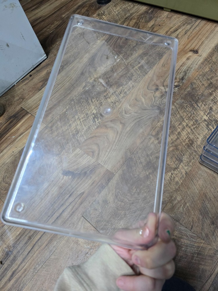 acrylic tray, 12"×7"×1"