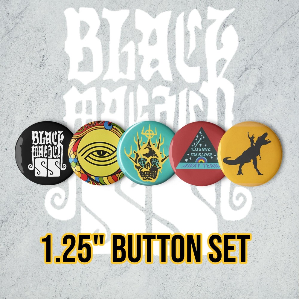 Black Magick SS 1.25" Button Set - Magick Metal