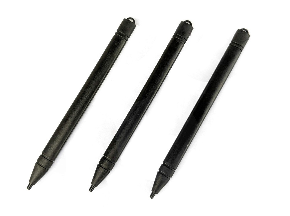 3-Pack Replacement Stylus Pen Set for without Elastic Strings, Black