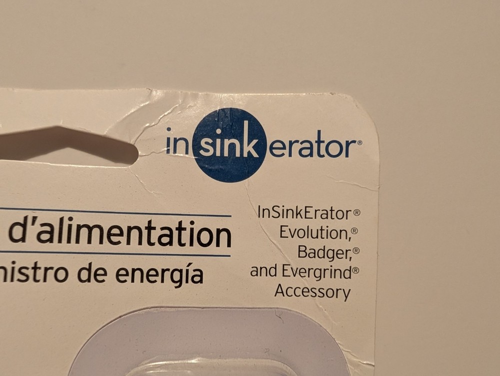 InSinkErator Garbage Disposal CRD-00 Power Cord Accessory Kit New