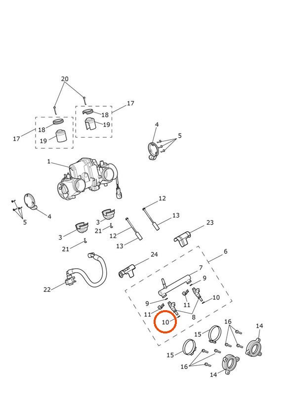 Triumph T1241966 - Fuel Injector Lower O-Ring