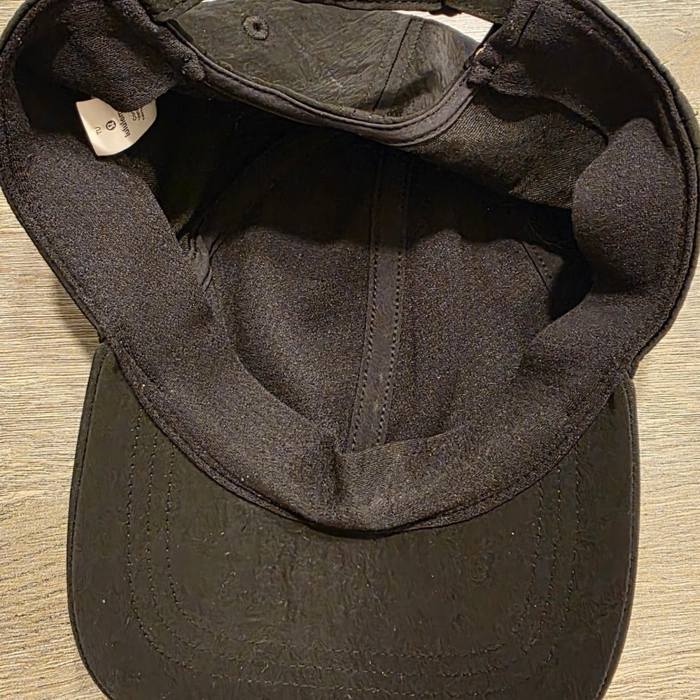 Lululemon Athleta Black Nylon Ball Cap OS Adjustable Strap Relaxed Fit