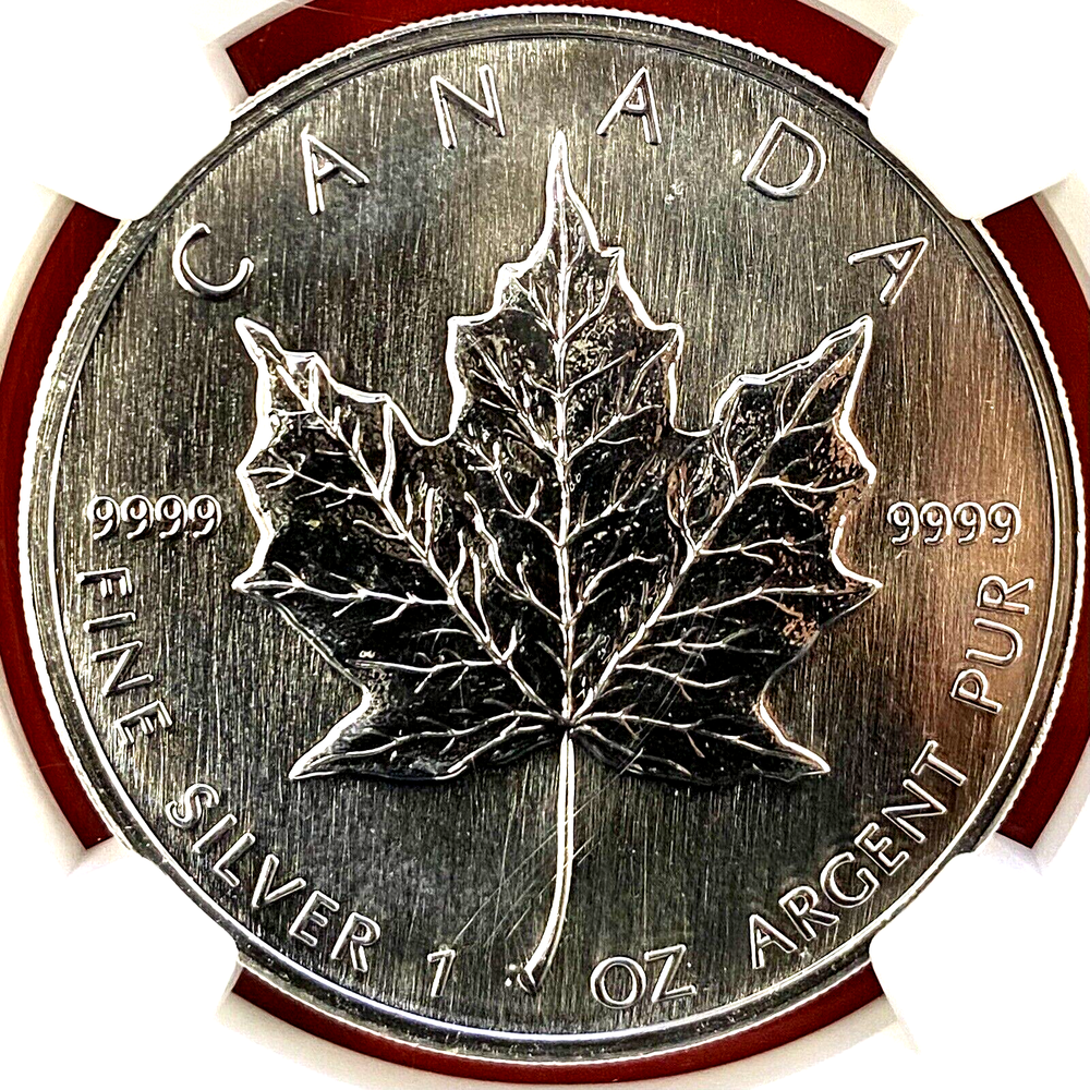2001 $5 SILVER MAPLE LEAF NGC MS-69!