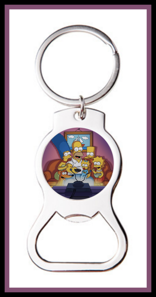 THE SIMPSONS CUSTOM BOTTLE OPENER KEYCHAIN KEY RING - STOCKING STUFFER GIFT