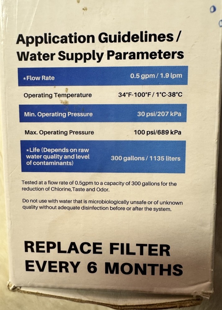 IcePure RWF0500A Refrigerator Water Filter Replacement Filter New Sealed