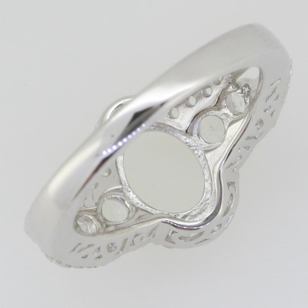 Sterling Silver Semi Mount Ring Setting Oval OV 9x7mm Topaz