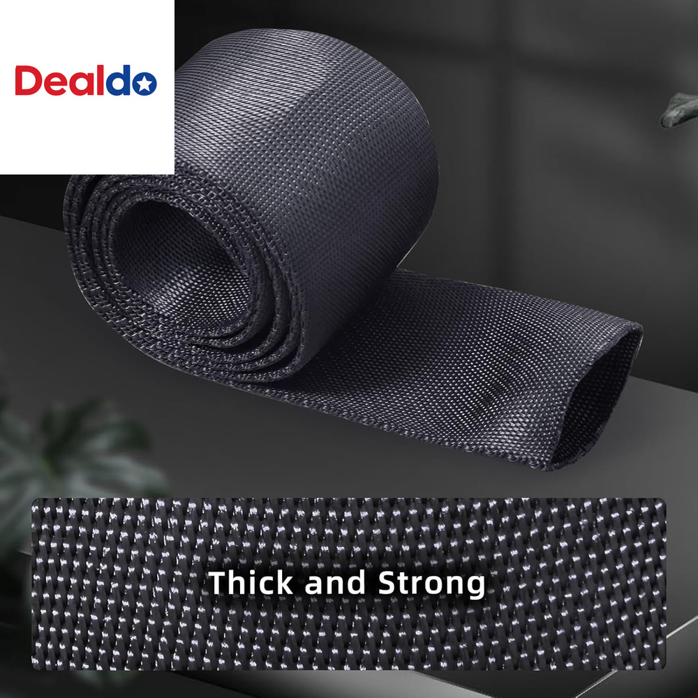 Winch Rope Protector, Universal Polyester Winch Rope Sleeve Black, 5Cm X 1M