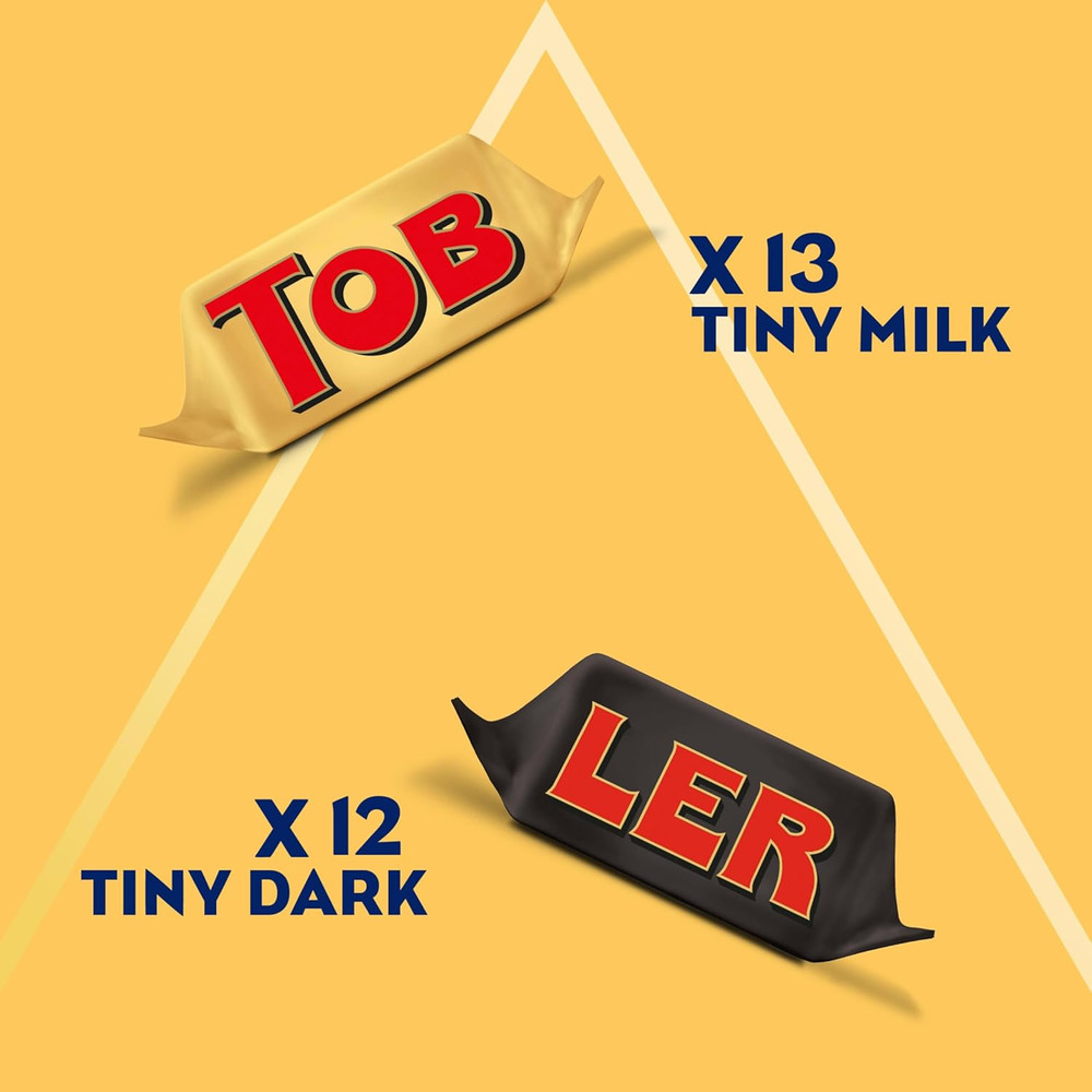 Tiny Assorted Chocolate Bars Variety Pack (Milk & Dark), 1 Gift Box (25 Pieces)