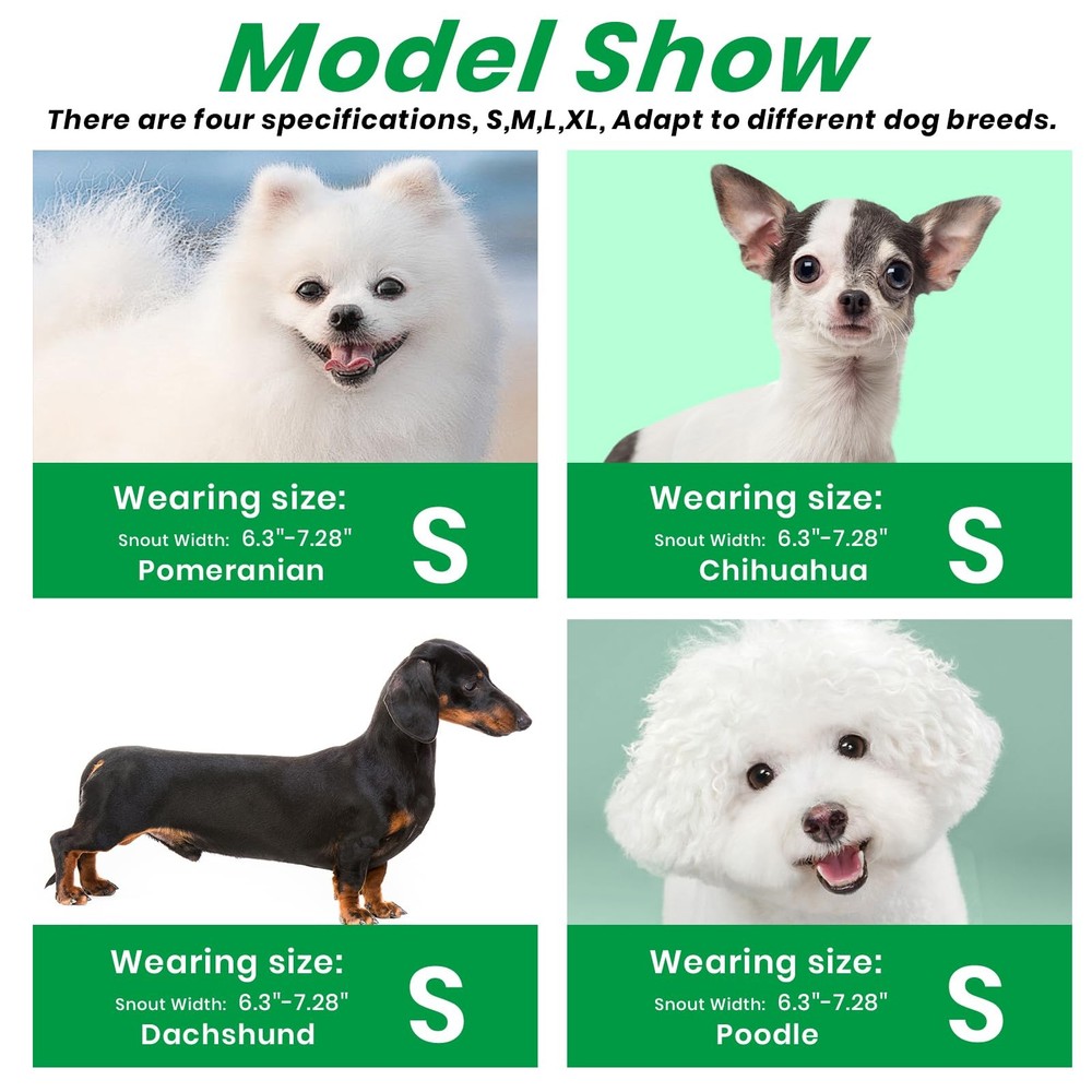 Dog Muzzle, Basket Muzzle for Small Medium Large Dogs, Anti-Biting and Chewin...