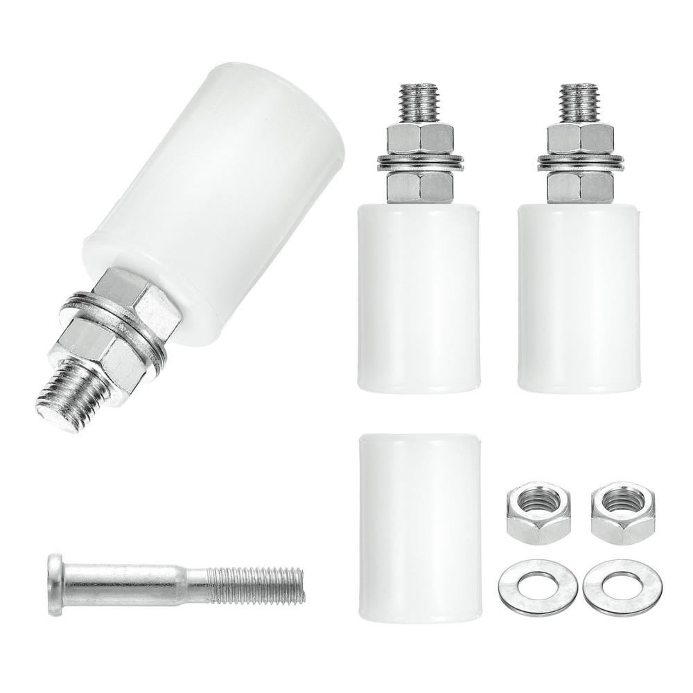 4Pcs 1.57" x 2.36" Slide Gate Guide Rollers, Nylon Bearing Guide Roller, White