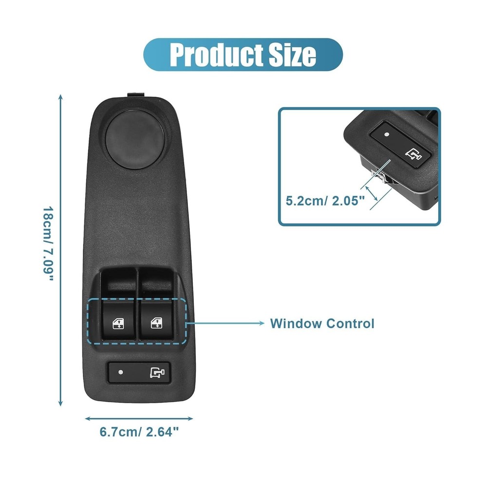 Front Driver Side Master Power Window Switch for Ram Promaster 1500 2500 3500 20