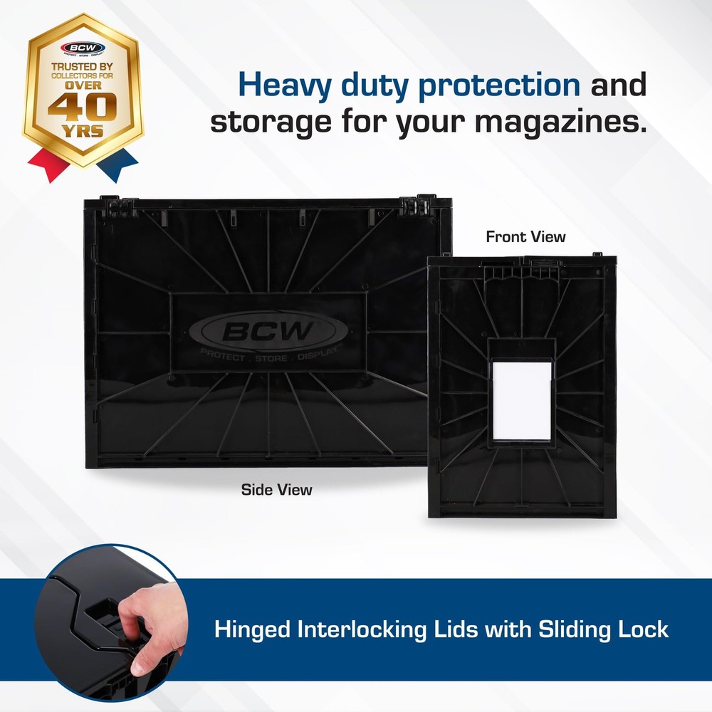 BCW Magazine Bin Single, Black