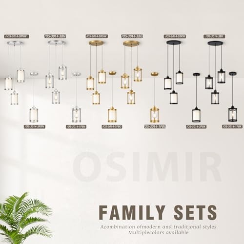 3-Light Pendant Lighting, Brushed 3 - Light, Ceiling Nickel - Clear Glass