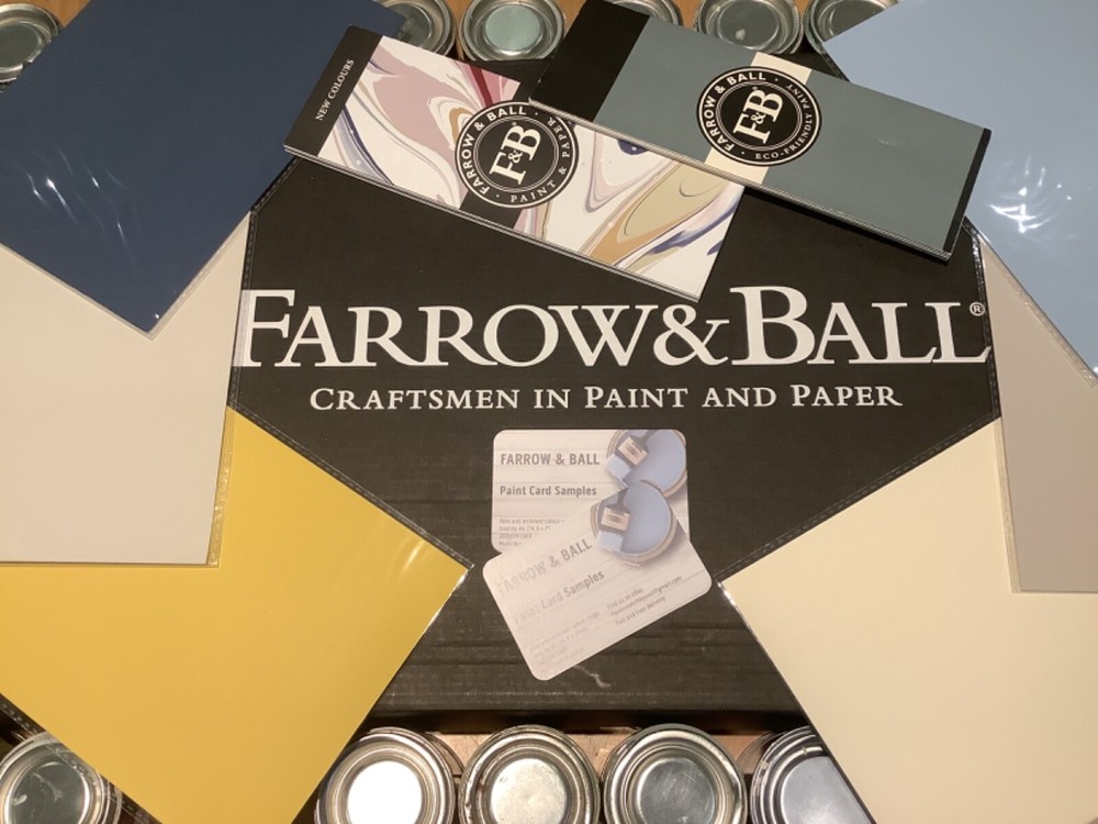 Farrow & Ball A5 Hand-Painted Colour Sample Card - Archived samples available