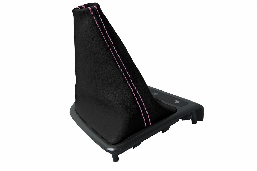 Automatic Shift Boot Cover Leather for Kia Optima 2011-2015 Black Pink Stitch
