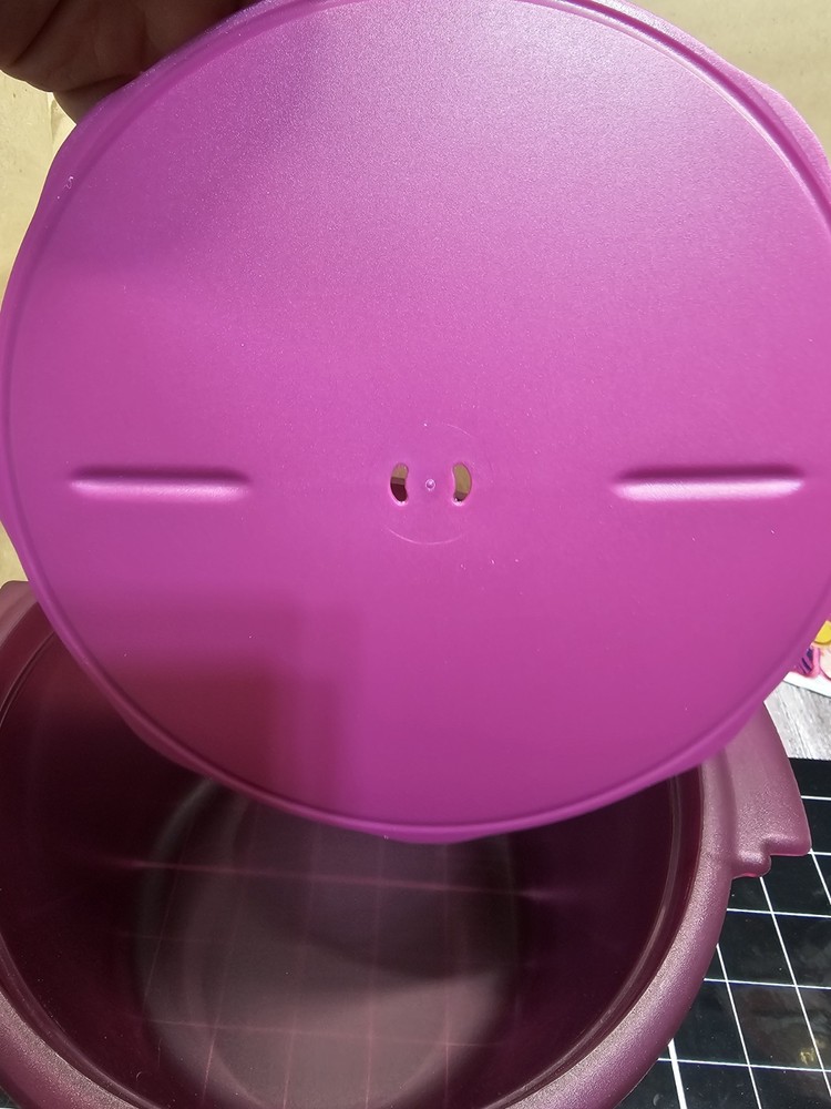Tupperware 6451 Microwave Rice Maker Vegetable Steamer Cooker 3pc Purple