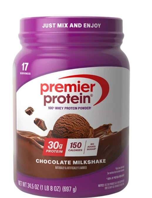 Premier Protein 100% Whey Protein Powder, Chocolate Milkshake, 30g Protein