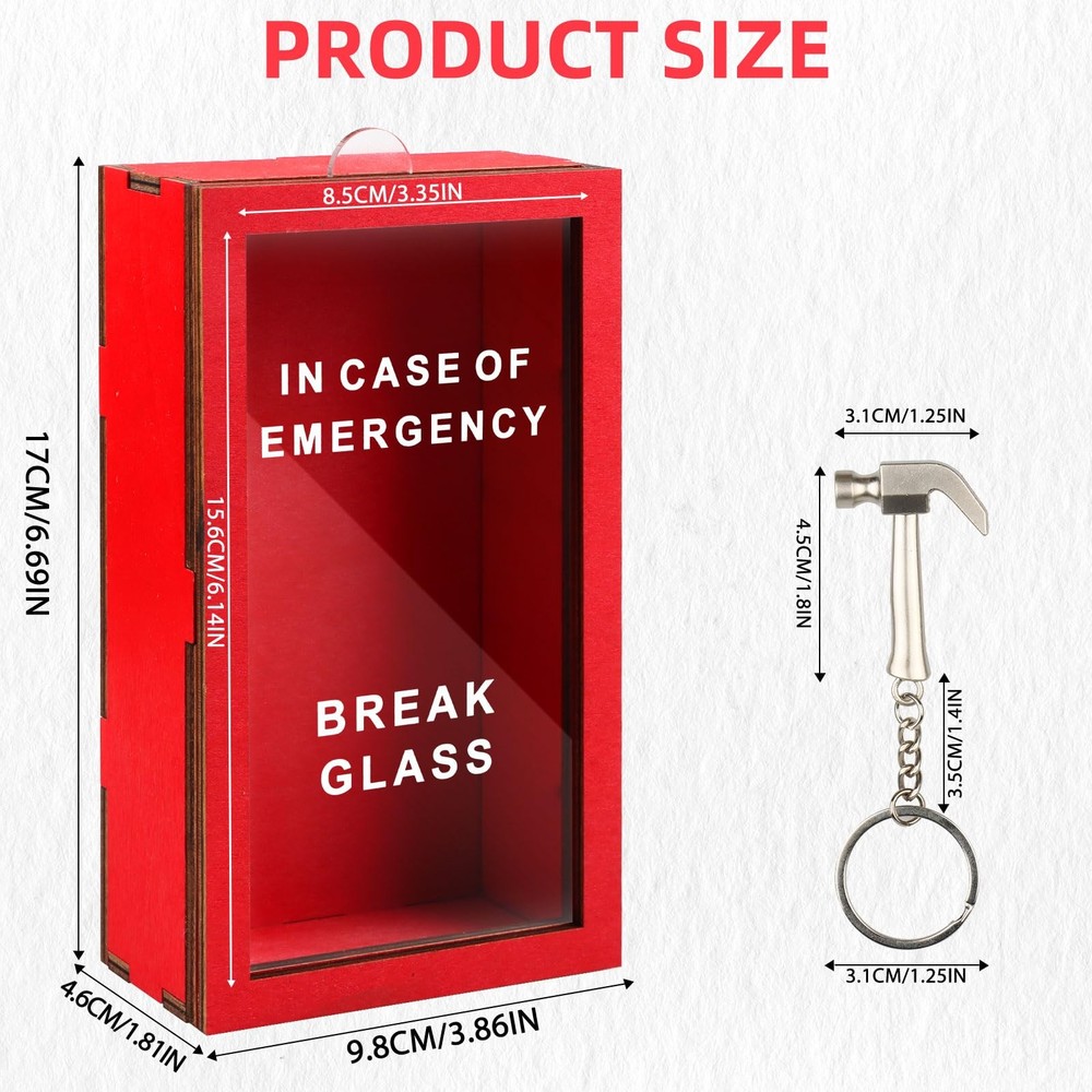 WenmthG Funny Gift Emergency Box - Create Self Defined Idea Jar Small, Red