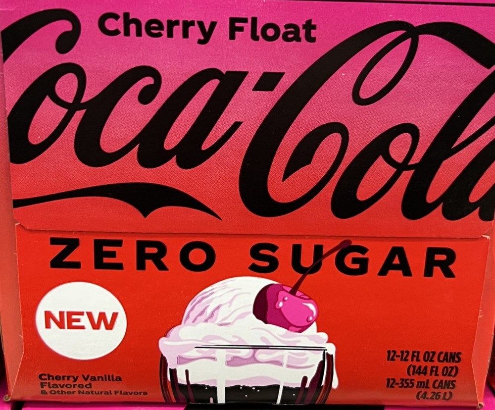Coca Cola  Zero Sugar Cherry Float Soda 12 pack Coke