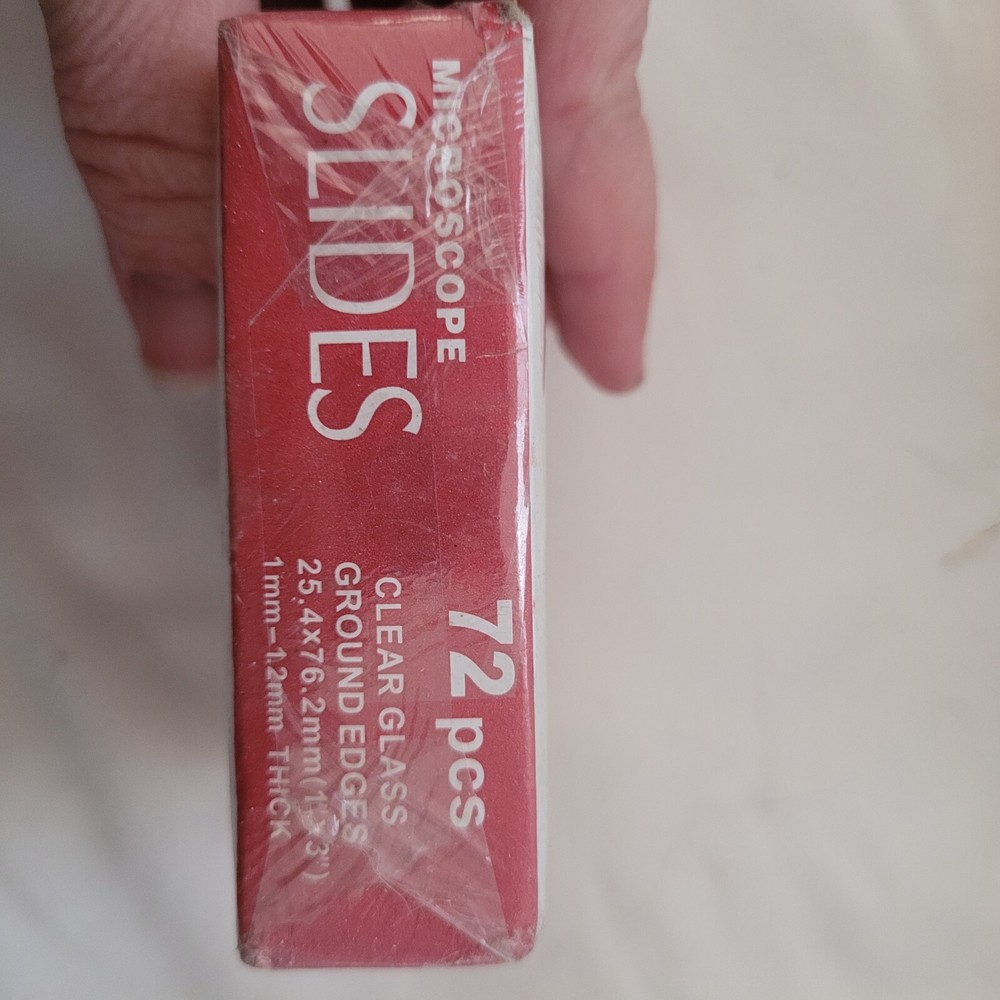 72 Blank Microscope Slides Clear Glass With Ground Edges