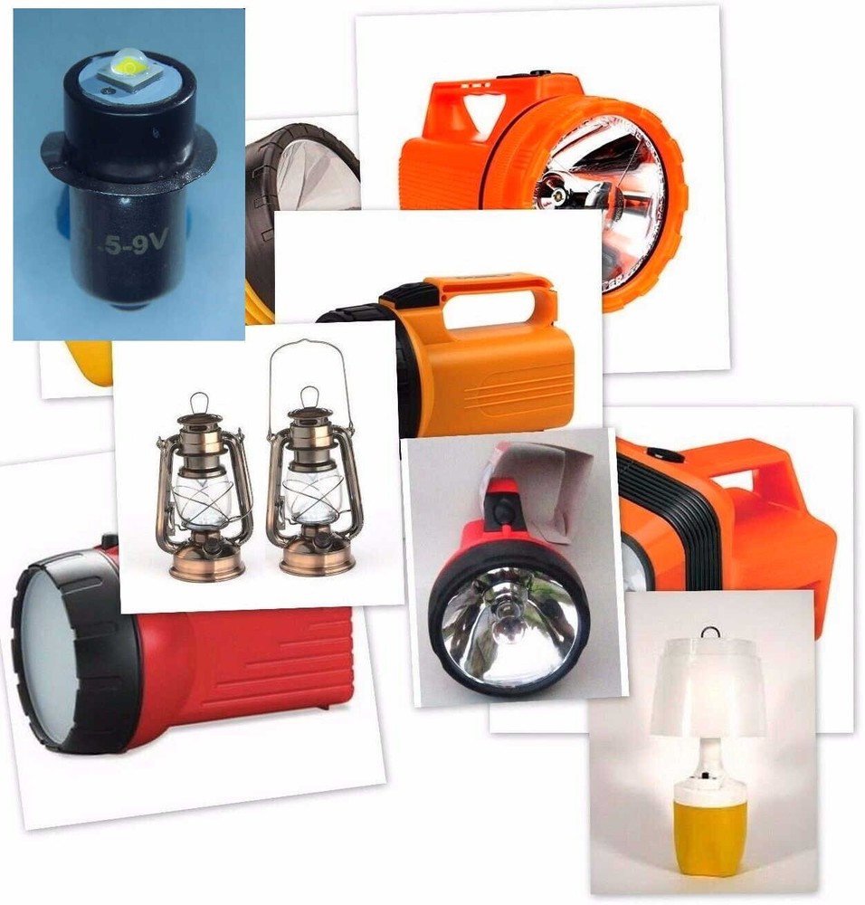 (+ or - ) Polarity LED PR bulb Replacement  4-Cell 6V Lantern