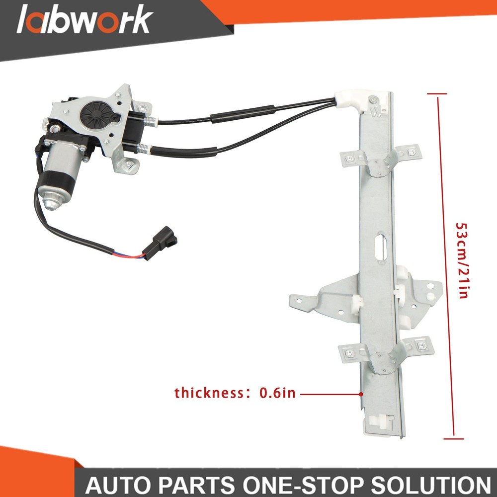 Labwork Front Left Right Pair Front Window Regulator w/ Motor for Buick Century