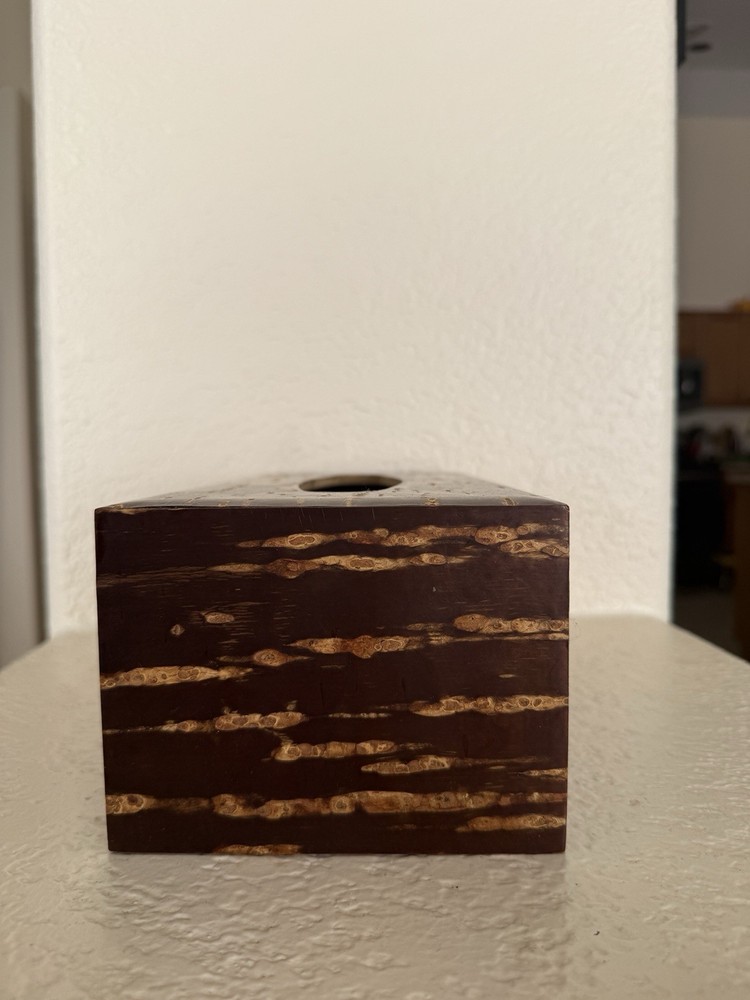Japanese Style Cherry Bark Rectangle Dispenser Storage Case Deco