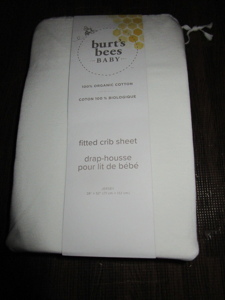 Burts Bees Baby Solid Fitted Crib Sheet Organic Cotton Cloud Crib Sheet New