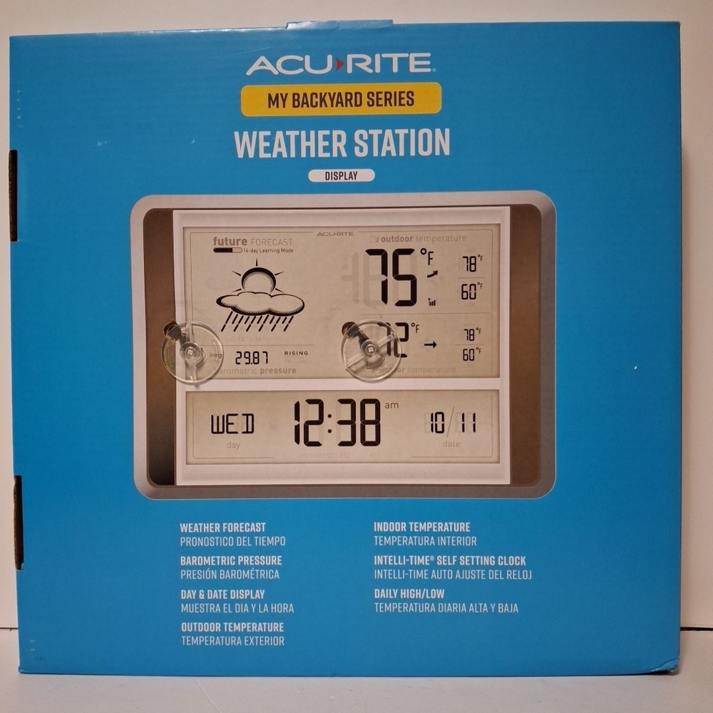 NEW Acurite Weather Station Jumbo Display Clock Wireless Sensor Forecast