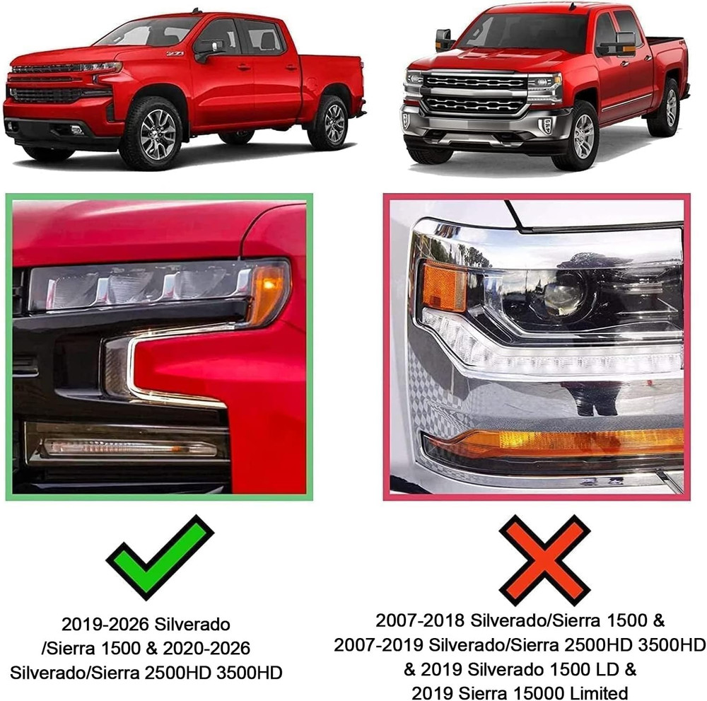 COMNOVA 6 Inches Running Boards& Steps Nerf Bars Compatible with 2019-2026 Chevy