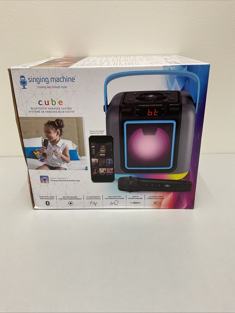 Singing Machine Cube Bluetooth Karaoke System with Wireless Microphone G98