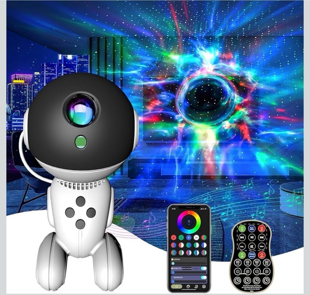Robot Galaxy Lights Projector, APP Control Star Projector Nebula