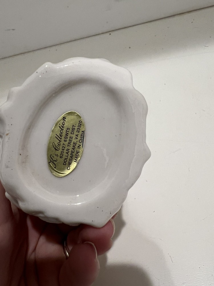 Vtg Santa Trinket Box Hinged 3.5”