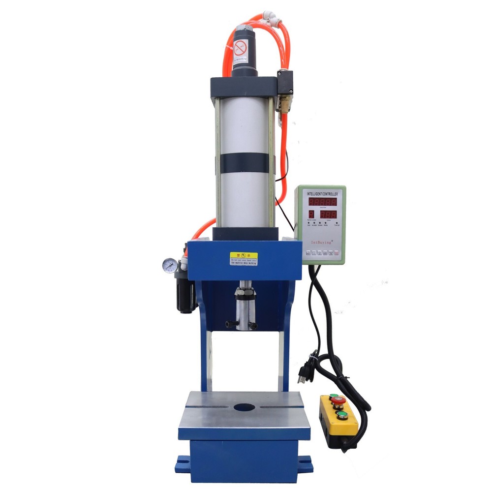1.5T 3300lb Pneumatic Punch Press Machine Two-button controller Larger Plate