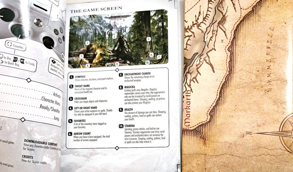 Replacement XBOX 360 Game Manual Guide - SKYRIM